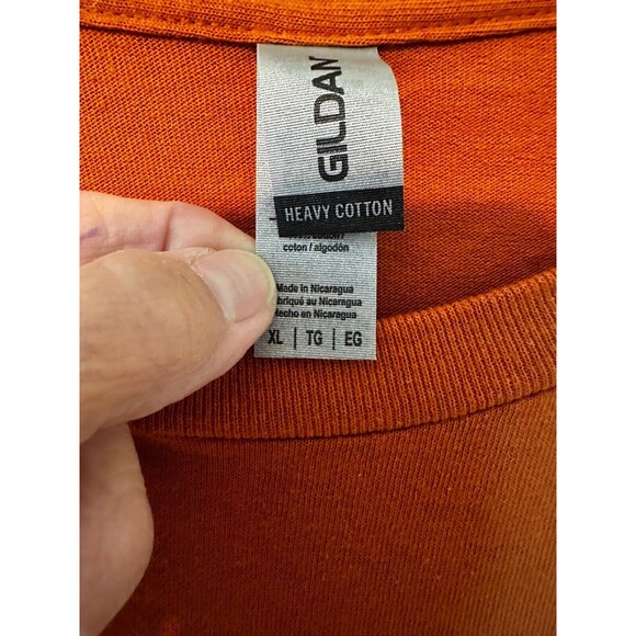 Gildan Burnt Orange Texas Longhorns Pumpkin Graphic XL T-Shirt - Picture 4 of 8